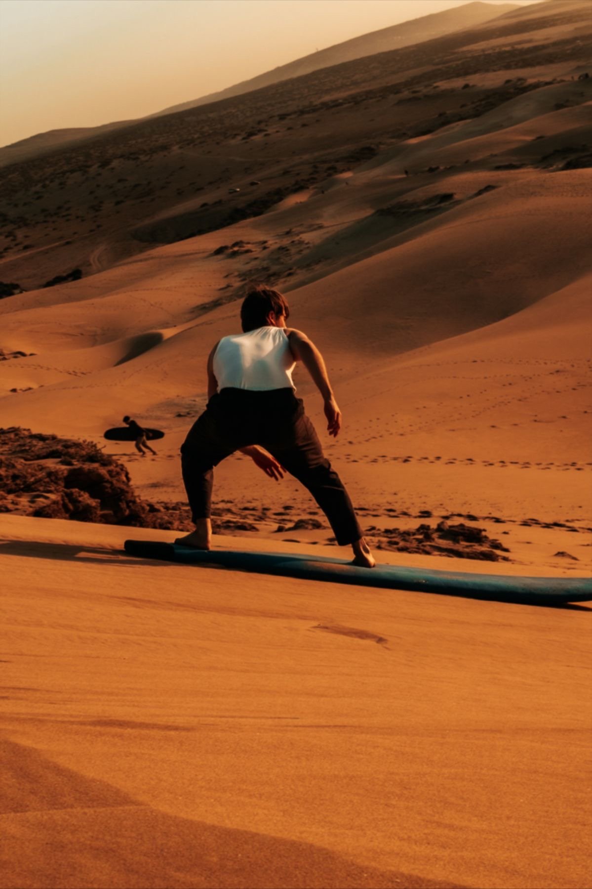 Timaline Desert dunes with ocean view